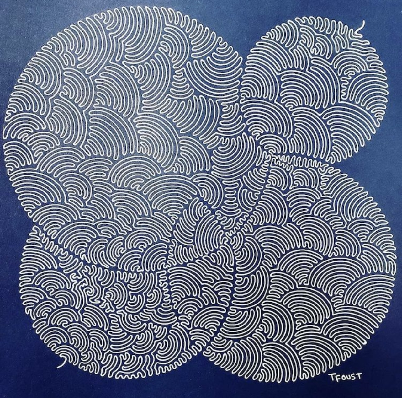 Countless Lines Draw Artist Creates Single Continuous Line Drawing With Other Images Hidden ...