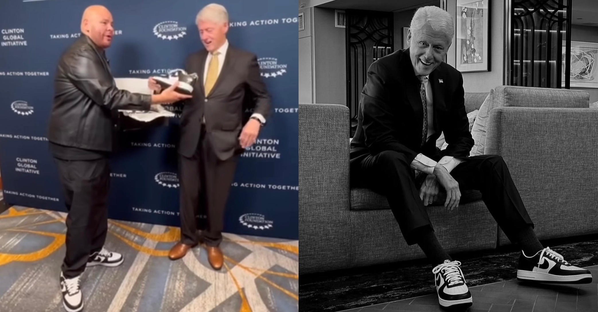 Fat Joe Gifts Former President Bill Clinton with Exclusive Nike Air
