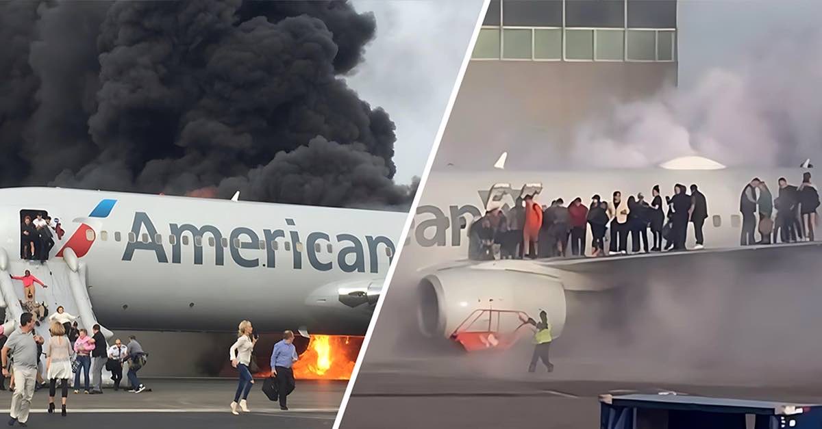 Chaos in the Skies American Airlines Engine Catches Fire, Forcing